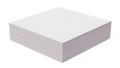 Stacked white paper sheets neatly arranged in a cuboid shape Royalty Free Stock Photo