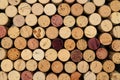 Stacked wine cork background