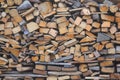 Stacked wood background Royalty Free Stock Photo