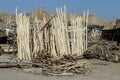 Wood building supplies in Afghanistan Royalty Free Stock Photo