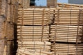 Stacked Wood Fence Pillars