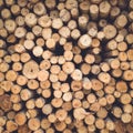 Stacked of wood log for construction buildings background Royalty Free Stock Photo