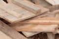 Stacked wood pine timber for construction buildings Royalty Free Stock Photo