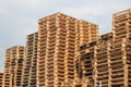 Stacked wooden pallets Royalty Free Stock Photo