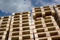 Stacked wooden pallets Royalty Free Stock Photo