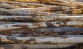 Stacked wooden poles Royalty Free Stock Photo