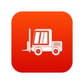 Stacker loader icon digital red Royalty Free Stock Photo