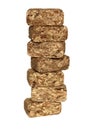 Stacking chips briquettes