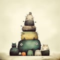 Stacking Ovoid Monsters: A Surreal And Playful Collection Of Digitally Enhanced Animal And Bird Characters