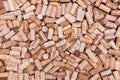 Stacking wine cork background with vintage years Royalty Free Stock Photo