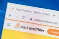 Stackoverflow.com Web Site. Selective focus.