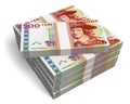 Stacks of 500 Swedish krona banknotes Royalty Free Stock Photo