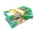 Stacks of 100 Australian Dollar Banknotes Royalty Free Stock Photo