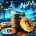 stacks of bitcoin