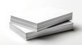 Stacks of blank paper waiting for creativity in a minimalist workspace Royalty Free Stock Photo