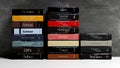 Stacks of books with various subjects Royalty Free Stock Photo