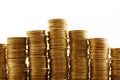 Stacks of coins Royalty Free Stock Photo