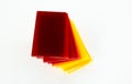 Stacks of Colorful pieces of Plexiglas