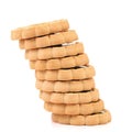 Stacks of cookies like piza tower. Royalty Free Stock Photo