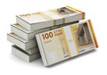 Stacks of 100 Danish krones