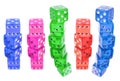 Stacks of Dice Royalty Free Stock Photo