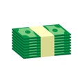 Stacks dollar cash. Royalty Free Stock Photo