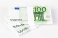 Stacks of 100 Euro Banknotes