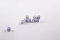 Stacks of game dice Royalty Free Stock Photo