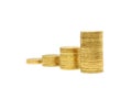 Stacks of gold coins ()