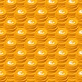 Stacks of gold coins vector seamless pattern. Isometric golden euro chips eps10 Royalty Free Stock Photo