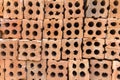 Stacks of hard construction bricks