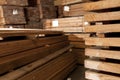 Stacks of hardwood