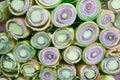 Stacks layer of lemon grass or cymbopogon citratus patterns on background