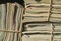 Stacks of magazines ready to be recycled Royalty Free Stock Photo
