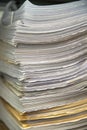 Piles of many papers, administrative documents Royalty Free Stock Photo