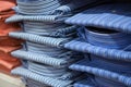 Stacks of Mens Fashionable Shirts Royalty Free Stock Photo