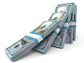 Stacks of money. New one hundred dollars. Royalty Free Stock Photo