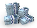 Stacks of money. Twenty euros. Royalty Free Stock Photo