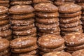 Stacks of Nuremberg gingerbread at the Christmas market