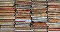 Stacks of old hardback and paperback books Royalty Free Stock Photo