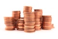 Stacks of pennies Royalty Free Stock Photo