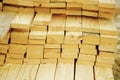 Planks of Wood on a Building Site Royalty Free Stock Photo