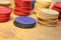 Stacks of poker chips Royalty Free Stock Photo