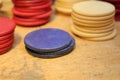 Stacks of poker chips Royalty Free Stock Photo