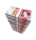 Stacks of 50 Pound Banknotes Royalty Free Stock Photo