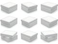 Stacks of pristine white paper sheets arranged in a grid Royalty Free Stock Photo