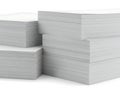 Stacks of pristine white paper sheets Royalty Free Stock Photo