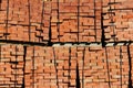 Stacks of red bricks Royalty Free Stock Photo