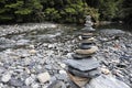 Stacks of rocks at Fantail Falls Royalty Free Stock Photo