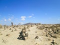 Stacks of rocks in the mountains Royalty Free Stock Photo